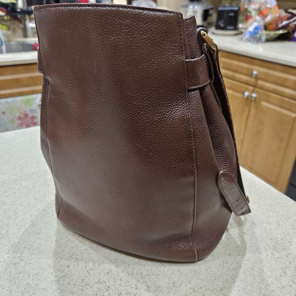 COACH Brown Leather Crossbody Handbag, Coach Leather Bag, COACH PURSE - Picture 3 of 6